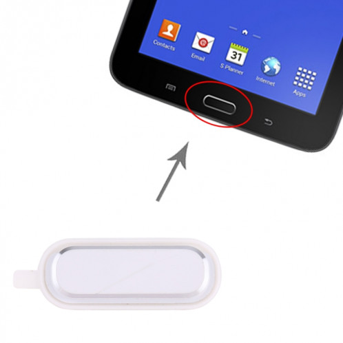 Clé d'accueil pour Samsung Galaxy Tab 3 Lite 7.0 SM-T110/T111/T116(Blanc) SH047W1993-04