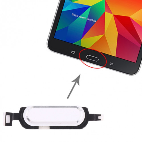 Clé d'accueil pour Samsung Galaxy Tab 4 8.0 SM-T330/T331 (Blanc) SH048W1302-04