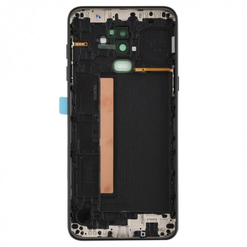 Coque arrière pour Galaxy J8 (2018), J810F/DS, J810Y/DS, J810G/DS avec touches latérales et objectif d'appareil photo (noir) SH62BL1992-06