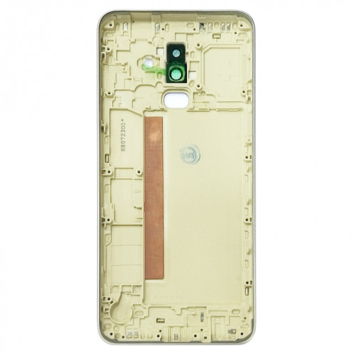 Coque arrière pour Galaxy J8 (2018), J810F/DS, J810Y/DS, J810G/DS avec touches latérales et objectif d'appareil photo (doré) SH62JL229-06