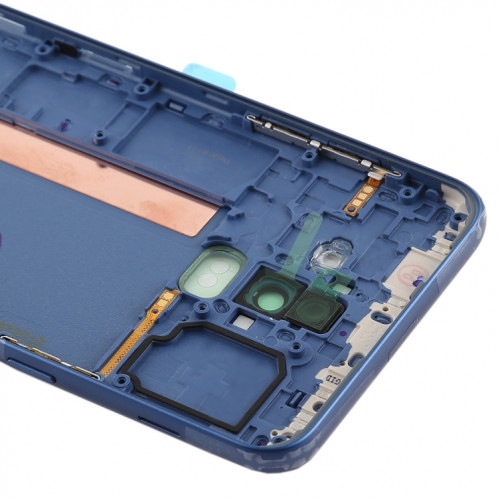 Pour Galaxy J8 (2018), J810F/DS, J810Y/DS, J810G/DS Coque arrière avec touches latérales et objectif de caméra (Bleu) SH62LL378-06