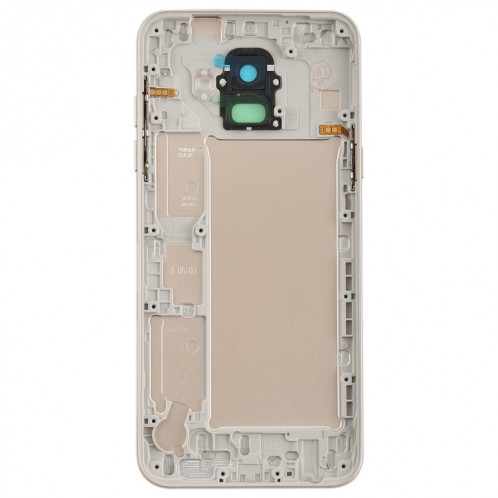 Coque arrière pour Galaxy A6 (2018) / A600F avec touches latérales et objectif d'appareil photo (or) SH65JL333-06