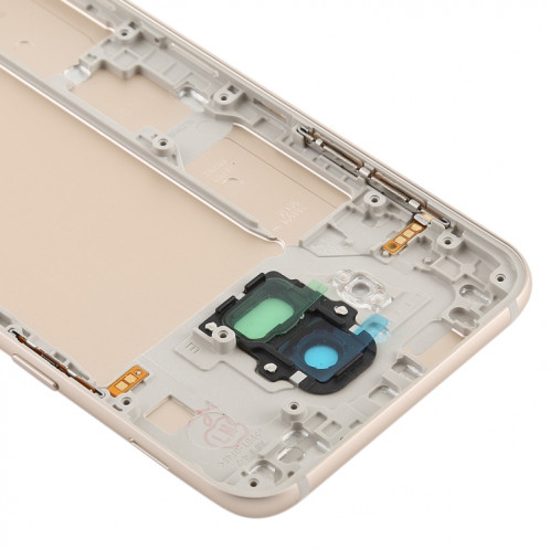 Coque arrière pour Galaxy A6 (2018) / A600F avec touches latérales et objectif d'appareil photo (or) SH65JL333-06