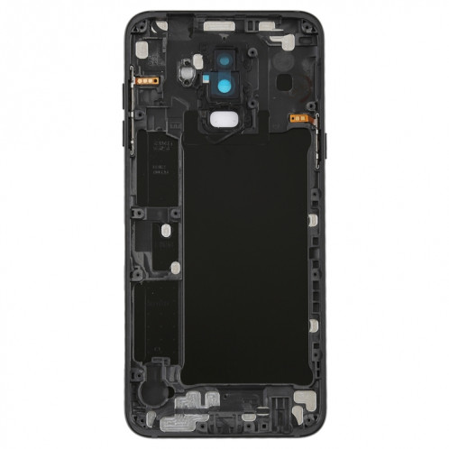 Coque arrière pour Galaxy A6+ (2018) / A605 avec touches latérales et objectif d'appareil photo (noir) SH66BL708-06