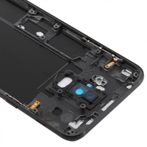 Coque arrière pour Galaxy A6+ (2018) / A605 avec touches latérales et objectif d'appareil photo (noir) SH66BL708-06