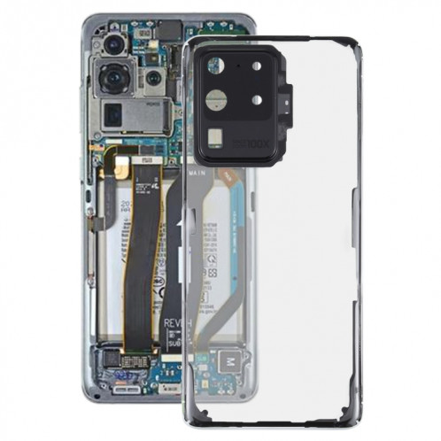 Pour Samsung Galaxy S20 Ultra SM-G988 SM-G988U SM-G988U1 SM-G9880 SM-G988B/DS SM-G988N SM-G988B SM-G988W Couvercle arrière de batterie transparent en verre (transparent) SH92TL52-06