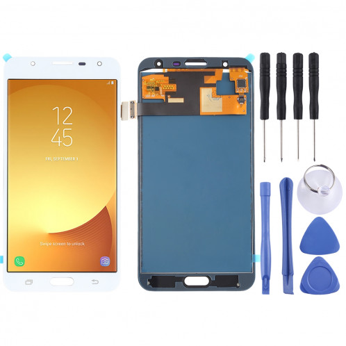 Ecran LCD et ensemble complet de numériseur (matériau TFT) pour Galaxy J7 Neo, J701F / DS, J701M (blanc) SH03WL698-06