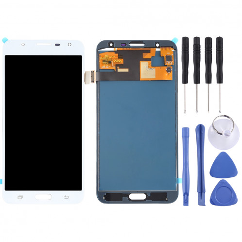 Ecran LCD et ensemble complet de numériseur (matériau TFT) pour Galaxy J7 Neo, J701F / DS, J701M (blanc) SH03WL698-06