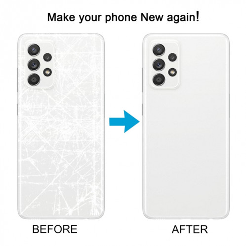 Coque arrière de batterie pour Samsung Galaxy A52 5G/4G avec cache d'objectif d'appareil photo (noir) SH31BL422-07