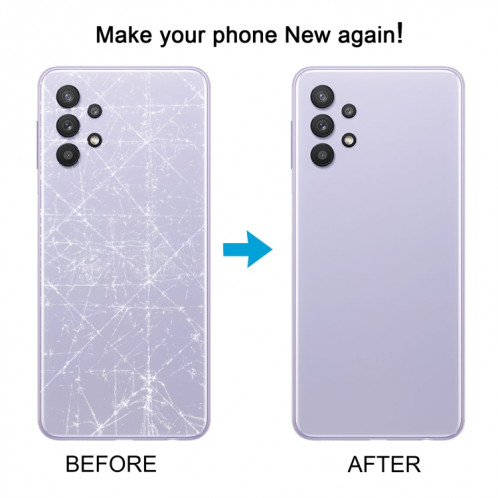 Coque arrière de batterie pour Samsung Galaxy A32 5G, avec couvercle d'objectif d'appareil photo SH32WL1192-07