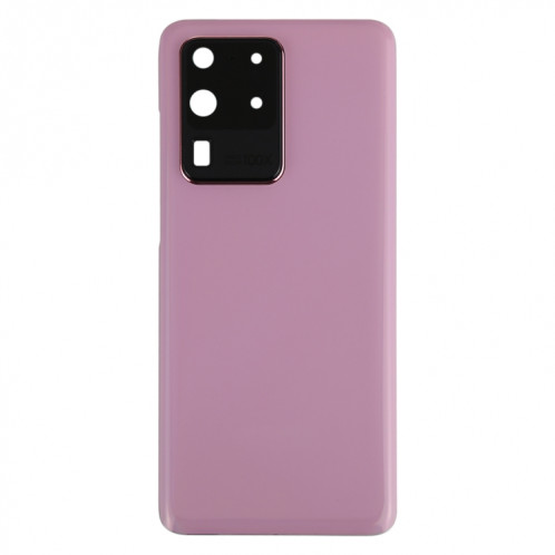 Coque arrière de batterie pour Samsung Galaxy S20 Ultra avec cache d'objectif d'appareil photo (rose) SH77FL393-06