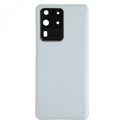 Coque arrière de batterie pour Samsung Galaxy S20 Ultra avec cache d'objectif d'appareil photo (blanc) SH77WL312-06