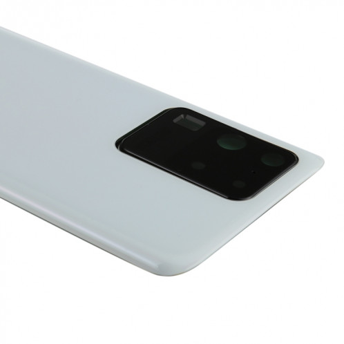 Coque arrière de batterie pour Samsung Galaxy S20 Ultra avec cache d'objectif d'appareil photo (blanc) SH77WL312-06