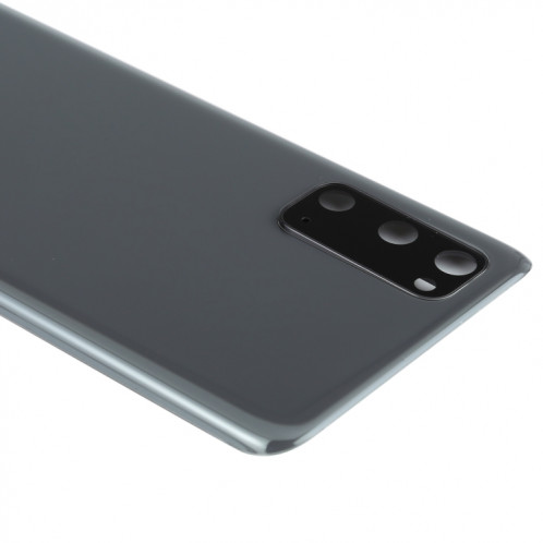 Coque arrière de batterie pour Samsung Galaxy S20 avec cache d'objectif d'appareil photo (gris) SH81HL1972-06