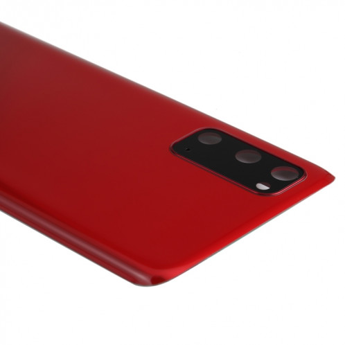 Coque arrière de batterie pour Samsung Galaxy S20 avec cache d'objectif d'appareil photo (rouge) SH81RL1695-06