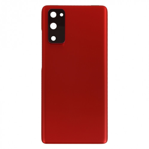 Coque arrière de batterie pour Samsung Galaxy S20 FE avec cache d'objectif d'appareil photo (rouge) SH84RL198-06