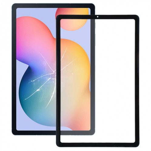 Pour Samsung Galaxy Tab S6 Lite SM-P610/P615 Lentille en verre extérieure de l'écran avant (noir) SH393B1261-06