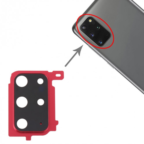 Pour le couvercle de l'objectif de l'appareil photo Samsung Galaxy S20+ (rouge) SH423R408-04
