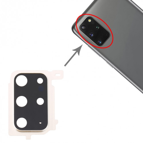Pour le couvercle de l'objectif de l'appareil photo Samsung Galaxy S20 + (argent) SH423S857-04