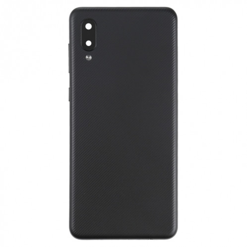 Coque arrière de batterie pour Samsung Galaxy A02 avec cache d'objectif d'appareil photo (noir) SH29BL586-06
