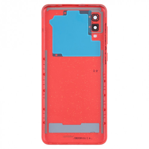 Coque arrière de batterie pour Samsung Galaxy A02 avec cache d'objectif d'appareil photo (rouge) SH29RL714-06