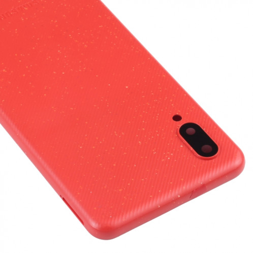 Coque arrière de batterie pour Samsung Galaxy A02 avec cache d'objectif d'appareil photo (rouge) SH29RL714-06