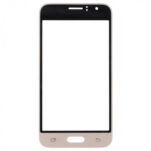 Pour Samsung Galaxy J1 (2016) / J120 10pcs lentille extérieure en verre d'écran avant (or) SH43JL1033-06