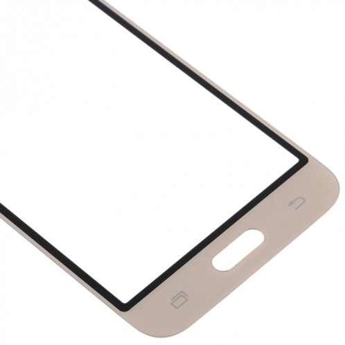 Pour Samsung Galaxy J1 (2016) / J120 10pcs lentille extérieure en verre d'écran avant (or) SH43JL1033-06