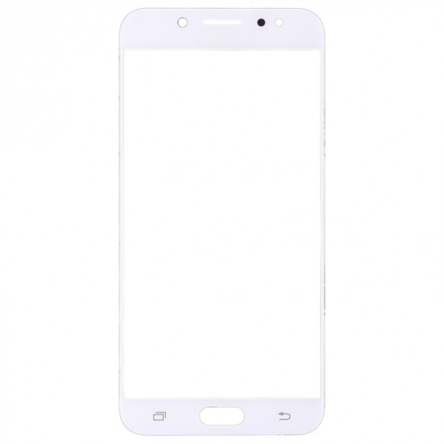 Pour Samsung Galaxy C8 / C7100, C7(2017) / J7+, C710F/DS 10pcs lentille extérieure en verre d'écran avant (blanc) SH44WL243-06