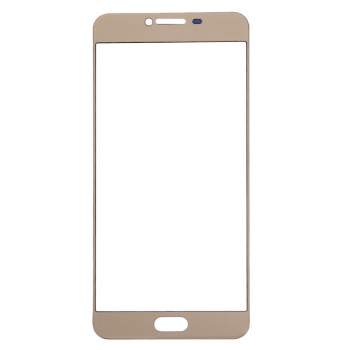 Pour Samsung Galaxy C5 10pcs lentille extérieure en verre d'écran avant (or) SH61JL976-06