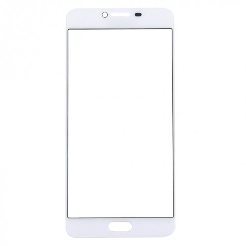 Pour Samsung Galaxy C5 10pcs Lentille en verre extérieure de l'écran avant (Blanc) SH61WL1432-06