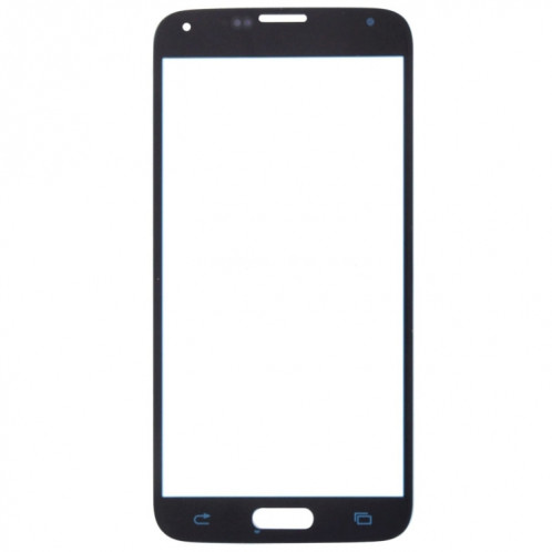 Pour Samsung Galaxy S5 / G900 10pcs Lentille en verre extérieure de l'écran avant (Bleu foncé) SH577D1927-06