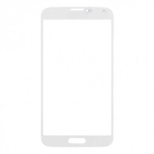 Pour Samsung Galaxy S5 / G900 10pcs Lentille en verre extérieure de l'écran avant (Blanc) SH577W1996-06