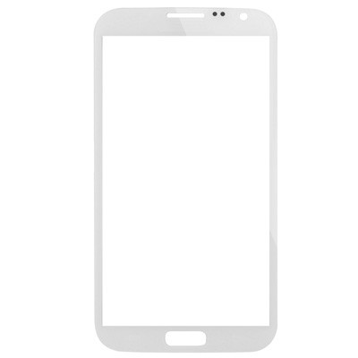 Pour Samsung Galaxy Note II / N7100 10pcs Lentille en verre extérieure de l'écran avant (Blanc) SH81WL998-05