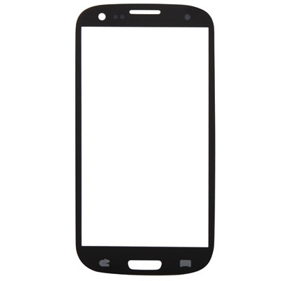 Pour Samsung Galaxy SIII / i9300 10pcs lentille extérieure en verre pour écran avant (noir) SH82BL1943-05