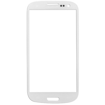 Pour Samsung Galaxy SIII / i9300 10pcs Lentille en verre extérieure de l'écran avant (Blanc) SH82WL979-05