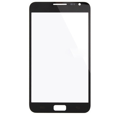 Pour Samsung Galaxy Note N7000 / i9220 10pcs Lentille en verre extérieure de l'écran avant (Noir) SH83BL1001-05
