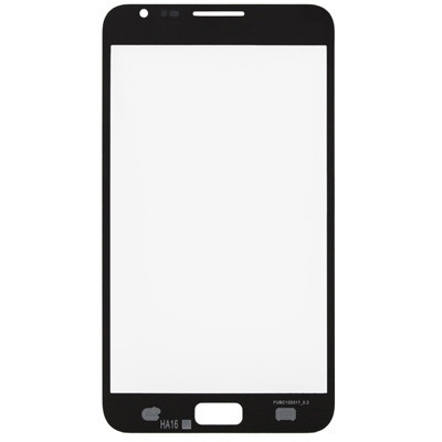 Pour Samsung Galaxy Note N7000 / i9220 10pcs Lentille en verre extérieure de l'écran avant (Noir) SH83BL1001-05