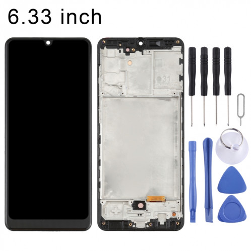 Écran LCD OLED pour Samsung Galaxy A31 SM-A315 (6,33 pouces) avec numériseur complet avec cadre (noir) SH586B1042-06
