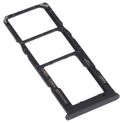 Pour Samsung Galaxy A12 SM-A125 Plateau de carte SIM + Plateau de carte SIM + Plateau de carte Micro SD (Noir) SH614B1171-04