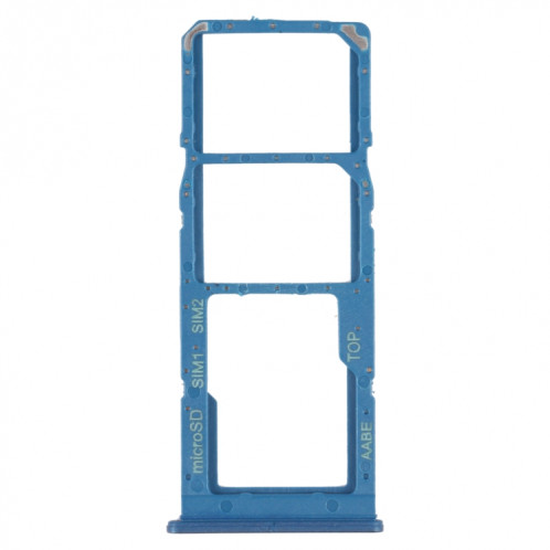 Pour Samsung Galaxy A12 SM-A125 Plateau de carte SIM + Plateau de carte SIM + Plateau de carte Micro SD (Bleu) SH614L1449-04