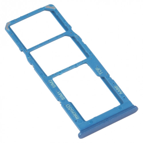Pour Samsung Galaxy A12 SM-A125 Plateau de carte SIM + Plateau de carte SIM + Plateau de carte Micro SD (Bleu) SH614L1449-04