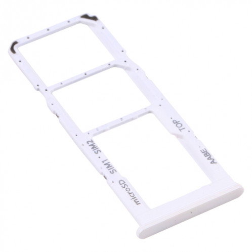 Pour Samsung Galaxy A12 SM-A125 Plateau de carte SIM + Plateau de carte SIM + Plateau de carte Micro SD (Blanc) SH614W1930-04