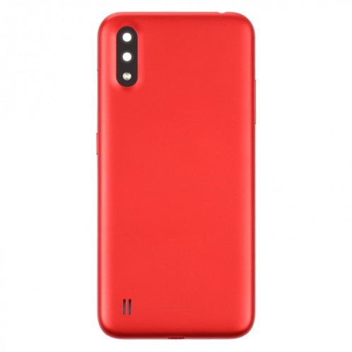 Coque arrière de batterie pour Samsung Galaxy A01 SM-015F avec objectif d'appareil photo (rouge) SH69RL606-06