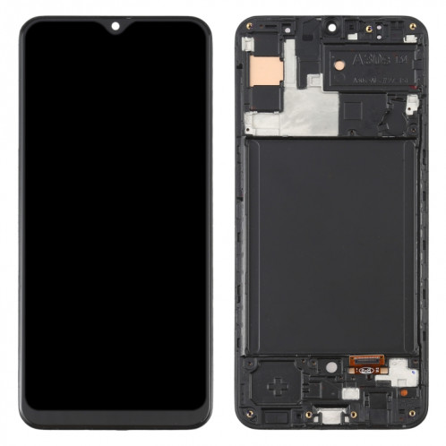 Écran LCD OLED pour Samsung Galaxy A30S SM-A307 Assemblage complet du numériseur avec cadre (Noir) SH685B584-06