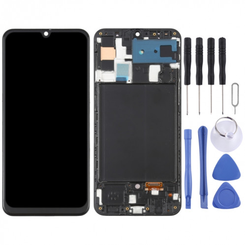 Écran LCD OLED pour Samsung Galaxy A50 SM-A505 Assemblage complet du numériseur avec cadre (Noir) SH686B1198-06