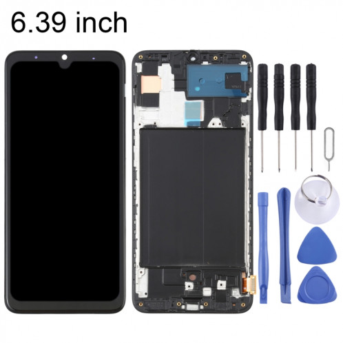 Écran LCD OLED pour Samsung Galaxy A70 SM-A705 (6,39 pouces) Ensemble complet de numériseur avec cadre (Noir) SH687B302-06