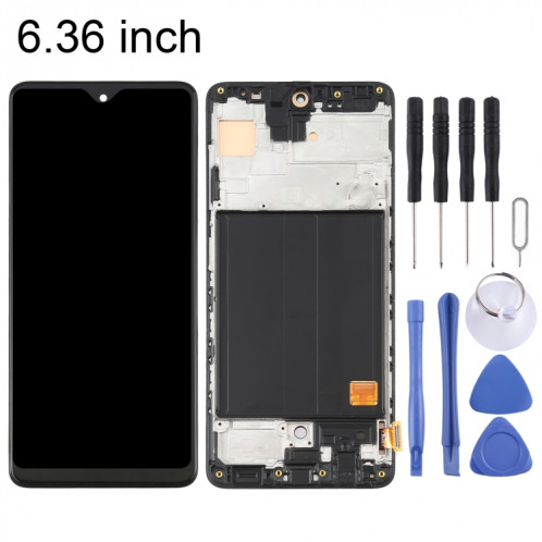 Écran LCD OLED pour Samsung Galaxy A51 4G SM-A515 (6,36 pouces) Ensemble complet de numériseur avec cadre (Noir) SH688B795-06