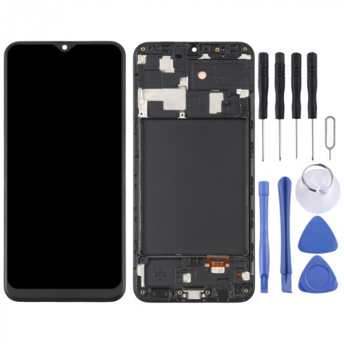 Écran LCD OLED pour Samsung Galaxy A20 SM-A205 Assemblage complet du numériseur avec cadre (Noir) SH689B1470-06