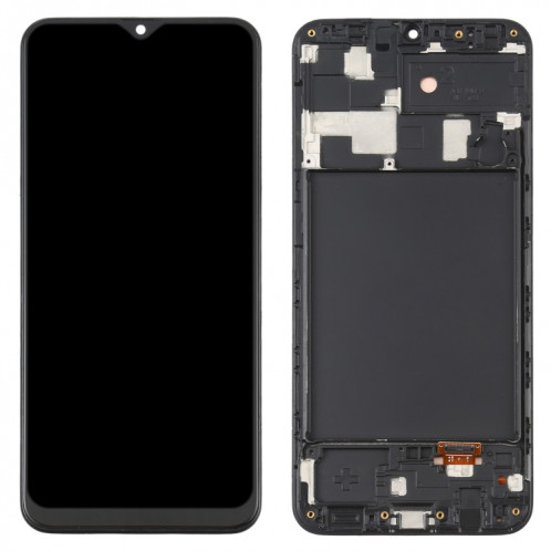 Écran LCD OLED pour Samsung Galaxy A20 SM-A205 Assemblage complet du numériseur avec cadre (Noir) SH689B1470-06